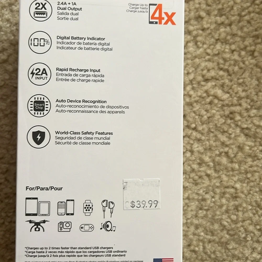HyperGear 8000mAH Portable Battery Pack
